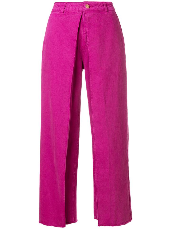 Aalto Layered Wide Leg Trousers - Pink & Purple