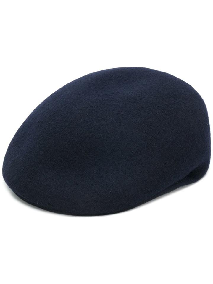 Paul & Shark Felt Flat Cap - Blue