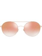 Giorgio Armani Round Frame Sunglasses - Gold