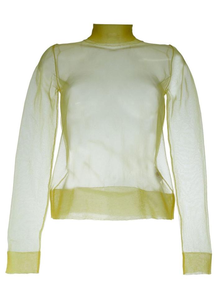 Emilio Pucci See-through Top, Women's, Size: Small, Yellow/orange, Polyamide