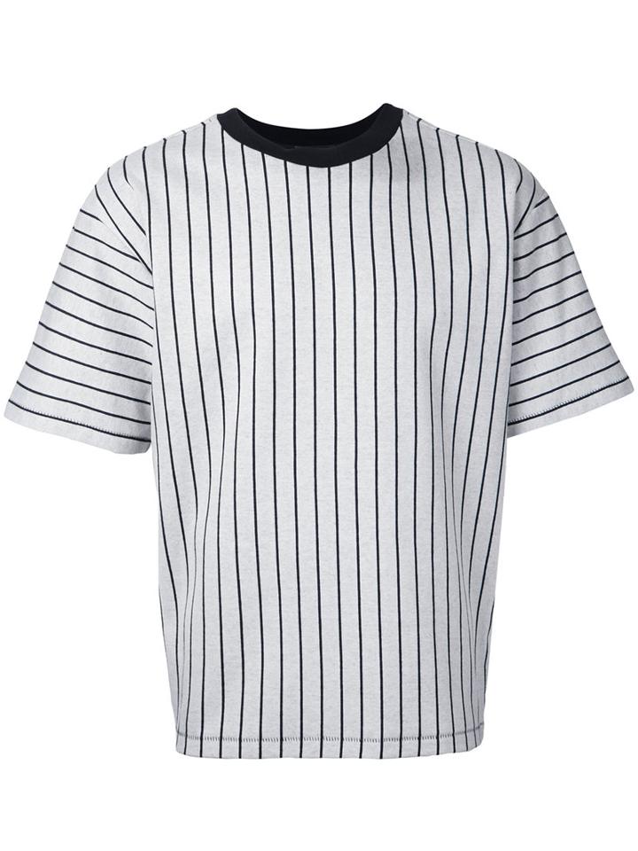 3.1 Phillip Lim Striped T-shirt, Men's, Size: Large, White, Cotton