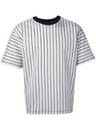 3.1 Phillip Lim Striped T-shirt, Men's, Size: Large, White, Cotton