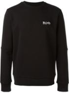 Blood Brother Embroidered Logo Sweater, Men's, Size: Xs, Black, Cotton/polyester