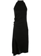 Brunello Cucinelli Roll Neck Midi Dress - Black
