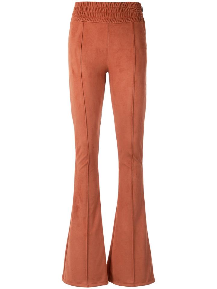 Flared Trousers - Women - Polyester/spandex/elastane - 42, Orange, Polyester/spandex/elastane, Lilly Sarti