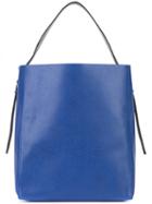 Valextra - Medium Bucket Bag - Women - Calf Leather - One Size, Blue, Calf Leather