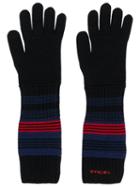 Sonia Rykiel Stripe Detail Gloves - Black