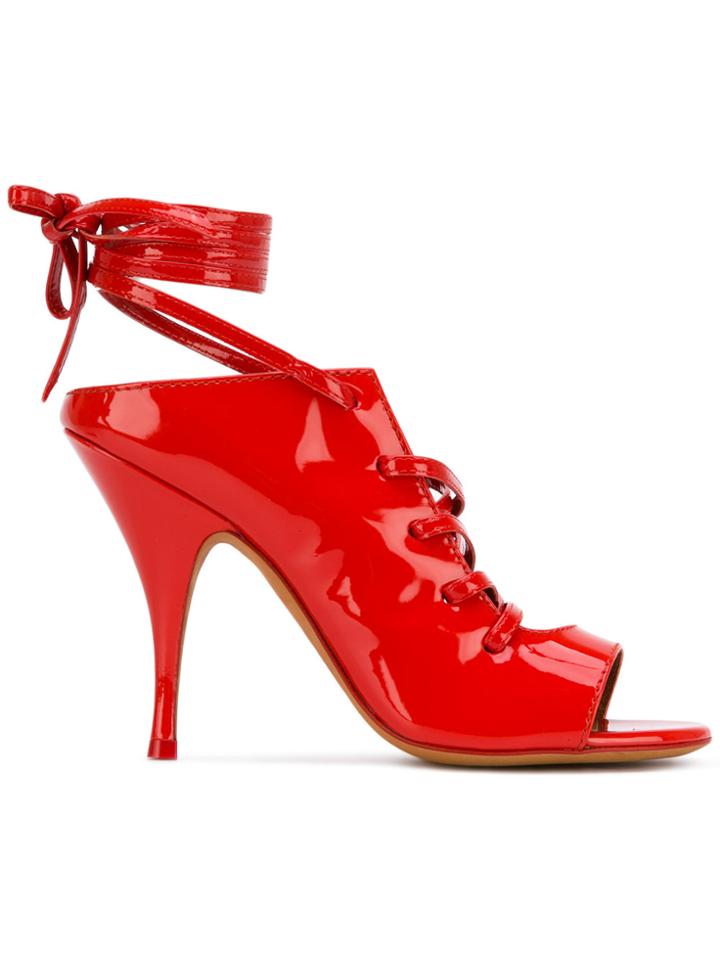 Givenchy Ankle Wrap Sandals - Red