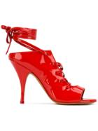 Givenchy Ankle Wrap Sandals - Red