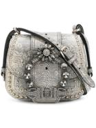 Miu Miu Embellished Shoulder Bag - Grey