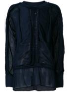 Di Liborio Panelled Semi-sheer Shirt - Blue