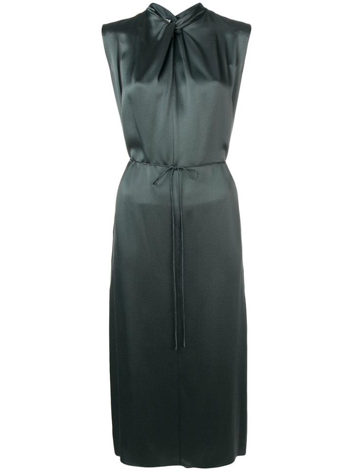 Vince Twisted Neck Dress - Grey