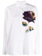 Valentino Galaxy Rose Print Shirt - White