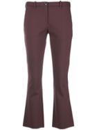 Nine In The Morning Flared Cropped Trousers - Pink & Purple