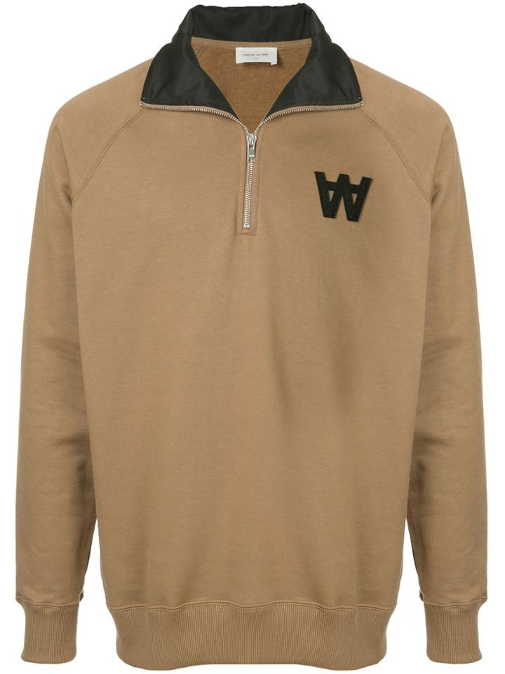 Wood Wood High Neck Sweatshirt - Brown