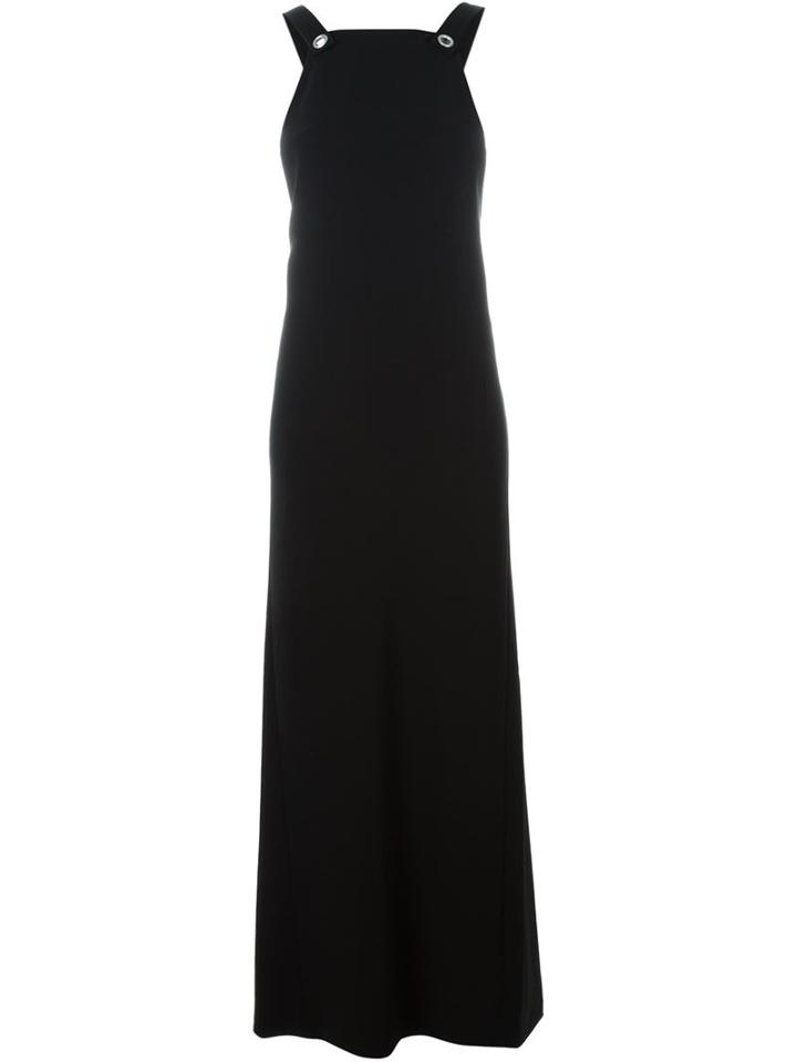 T By Alexander Wang Dungaree Style Maxi Dress