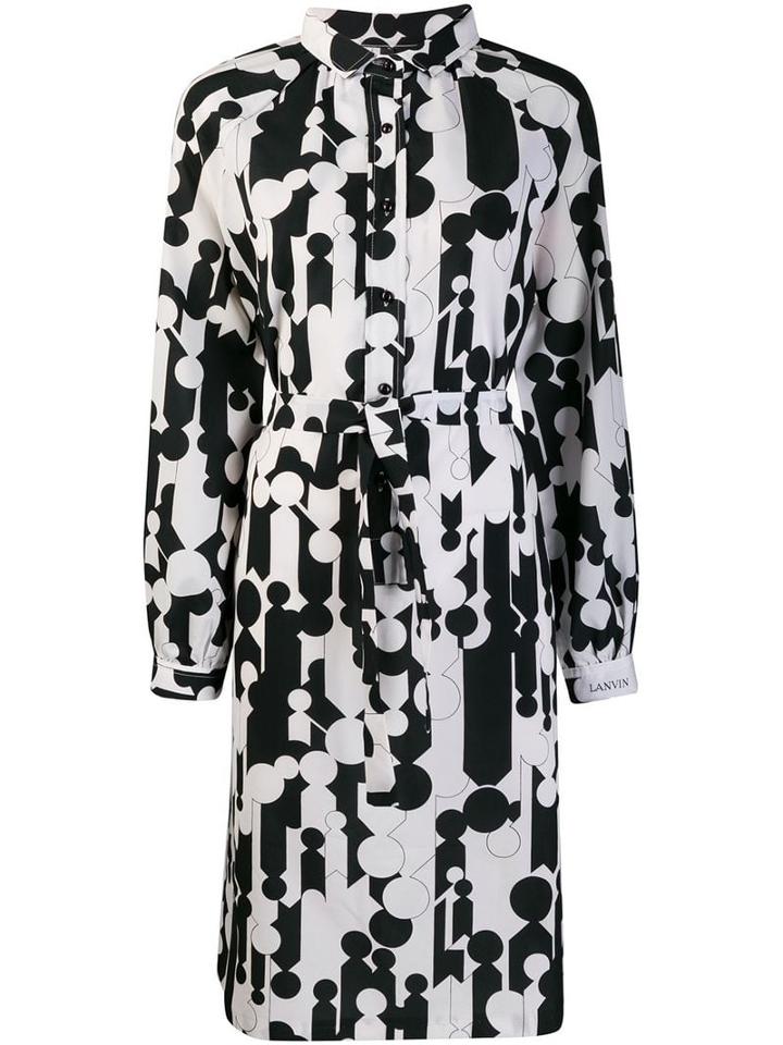 Lanvin Pre-owned 2000's Geometric Pattern Dress - Black