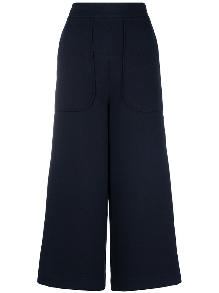 See By Chloé High-waisted Cropped Trousers - Blue