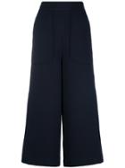 See By Chloé High-waisted Cropped Trousers - Blue