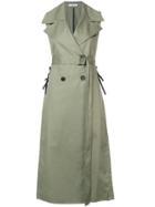 Tome Double-breasted Sleeveless Dress - Green