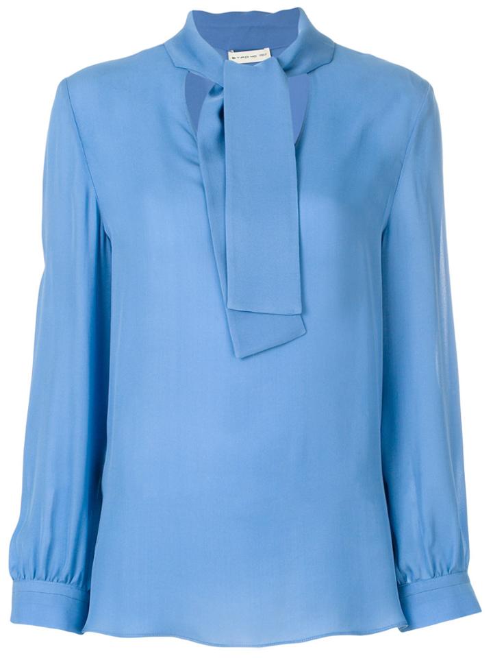 Etro Tie Neck Blouse - Blue