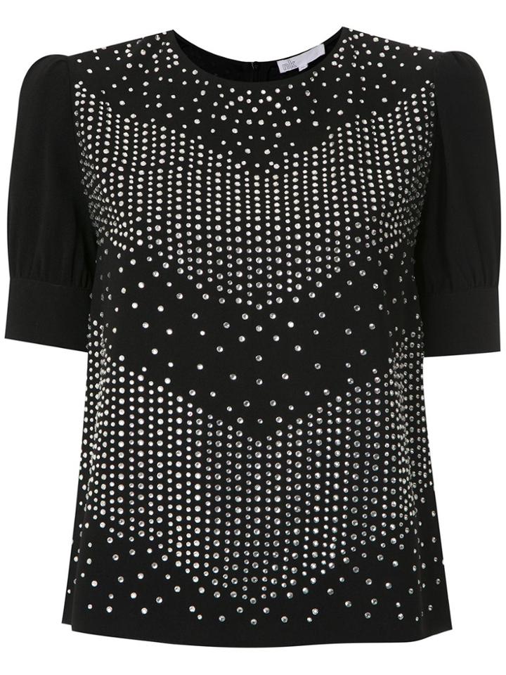 Nk Lumen Carmen Embellished Blouse - Black