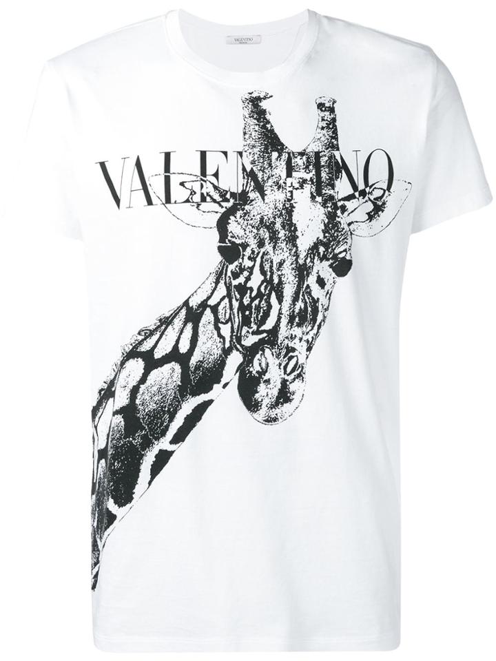 Valentino Giraffe Print T-shirt - White