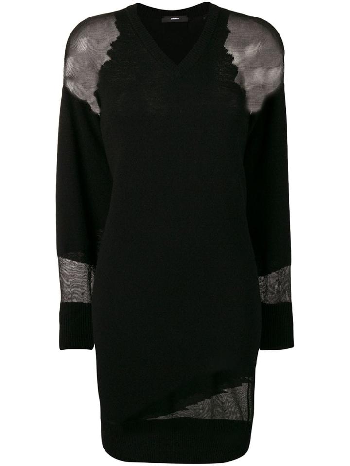 Diesel See-through Inserts Dress - Black