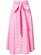 Lisa Marie Fernandez - Full-length Midi Skirt - Women - Cotton - Ii, Pink/purple, Cotton