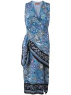 Altuzarra Mosaic Print Wrap-around Dress - Blue