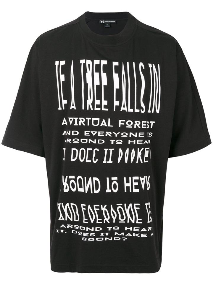 Y-3 If A Tree Falls In T-shirt - Black