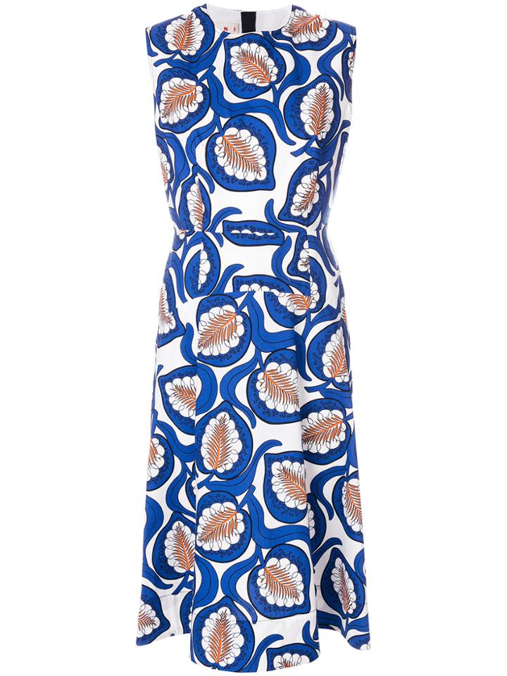 Marni Leaf Printed Dress - Multicolour
