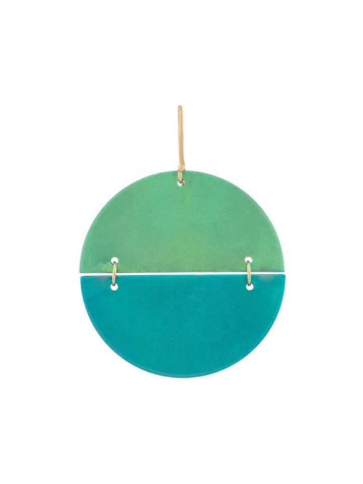 Eye M By Ileana Makri Titan Sunrise Earring - Green