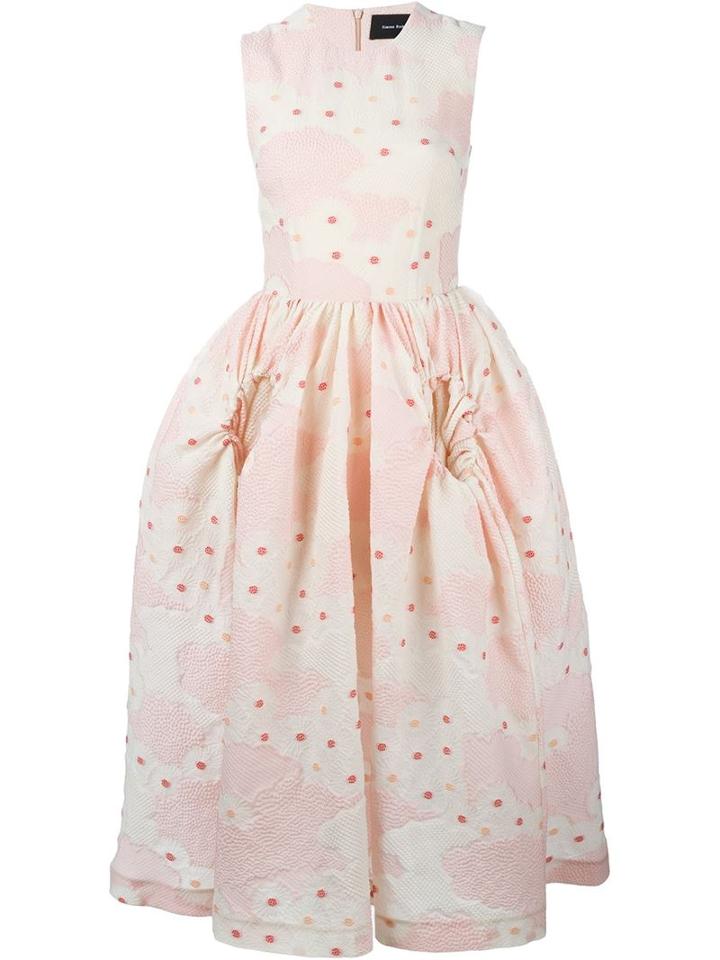 Simone Rocha Flower Embroidered Mid-dress