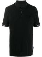 Philipp Plein Logo Embroidered Polo Shirt - Black