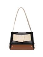 Yuzefi Black, Cream And Brown Biggy Colour-block Leather Tote Bag