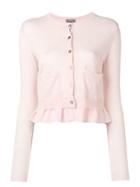 N.peal Layered Cropped Cardigan - Pink