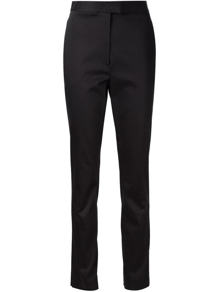Jason Wu Satin Slim Trousers, Women's, Size: 8, Black, Cotton/polyurethane/silk