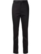 Jason Wu Satin Slim Trousers, Women's, Size: 8, Black, Cotton/polyurethane/silk