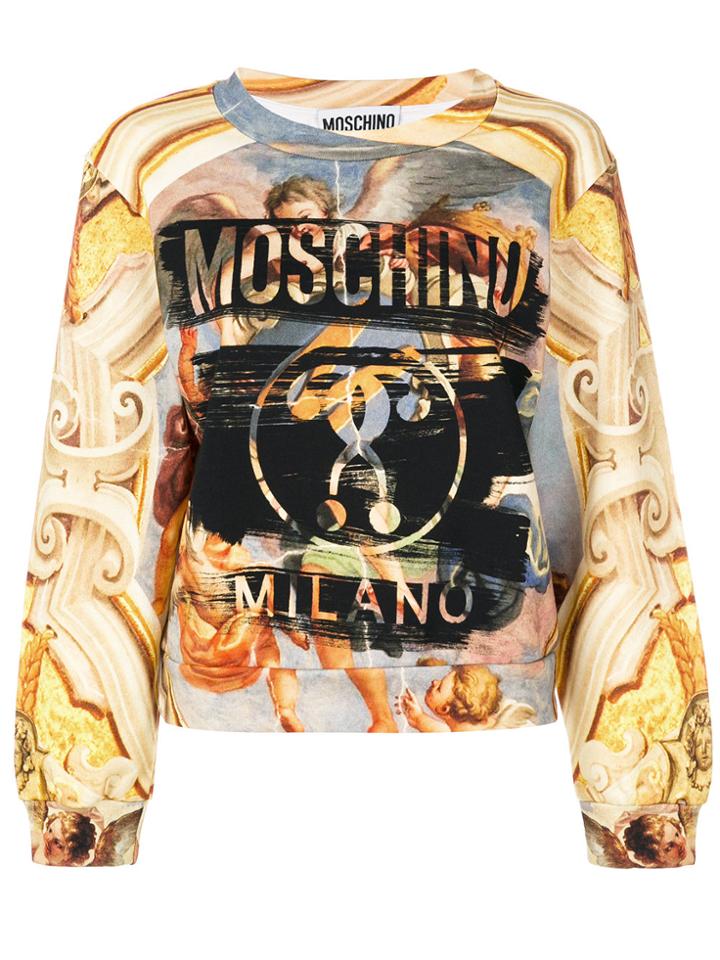 Moschino Fresco Print Sweatshirt - Yellow & Orange