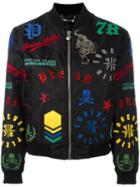 Philipp Plein - Michelle Bomber Jacket - Women - Cotton/polyamide/spandex/elastane - S, Black, Cotton/polyamide/spandex/elastane