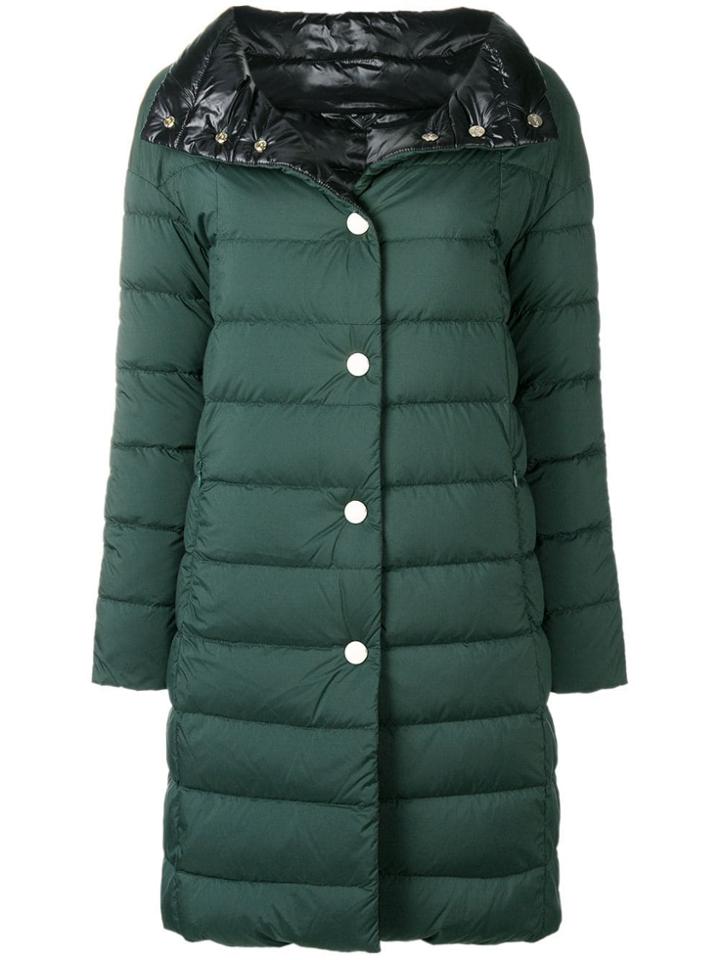Herno Puffer Midi Coat - Green