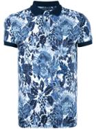 Etro Floral Print Polo Shirt, Men's, Size: Xxxl, Blue, Cotton