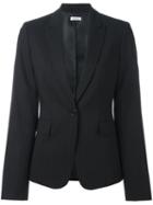 P.a.r.o.s.h. Pinstriped Single Breasted Blazer, Women's, Size: Xl, Black, Polyester/spandex/elastane/virgin Wool