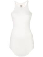 Rick Owens - Curved Hem Tank Top - Women - Silk/viscose - 44, White, Silk/viscose