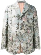 Gucci Floral Jacquard Blazer, Men's, Size: 50, Blue, Polyester/cotton/rayon