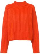 Proenza Schouler Cropped Crewneck Sweater - Red