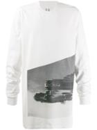 Rick Owens Long Sleeved Oversized T-shirt - White