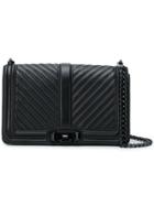 Rebecca Minkoff Chevron Quilted Love Bag - Black