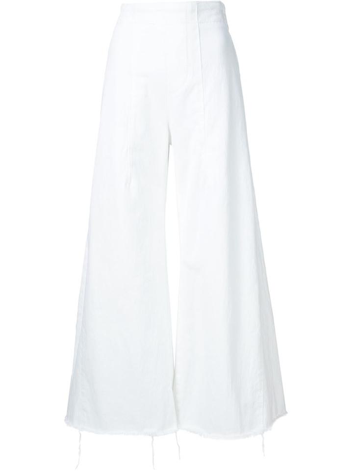 Chloé Flared Jeans, Women's, Size: 40, White, Cotton